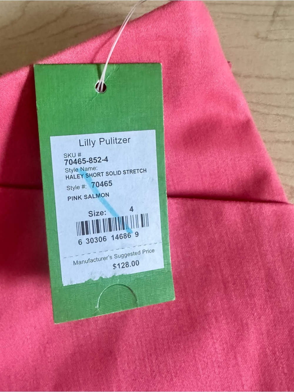 Lilly Pulitzer high waist stretch Haley short in pink salmon size 4 - Picture 5 of 8